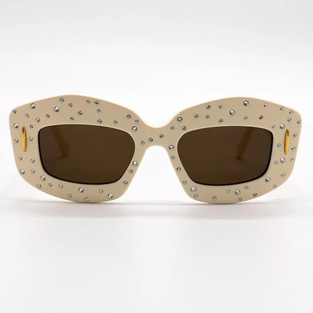 NEW LOEWE SUNGLASSES LW4114IS 25E IVORY WOMEN EYEWEAR